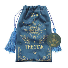 Load image into Gallery viewer, The Star Vintage Tarot Velvet Drawstring Bag
