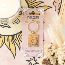 Load image into Gallery viewer, The Sun Vintage Tarot Keyring
