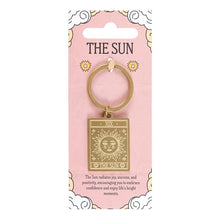 Load image into Gallery viewer, The Sun Vintage Tarot Keyring
