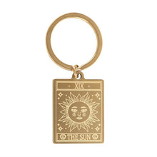 Load image into Gallery viewer, The Sun Vintage Tarot Keyring
