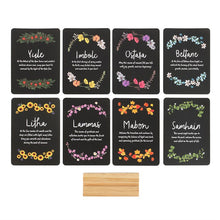 Load image into Gallery viewer, Wheel of the Year Altar Cards with Stand
