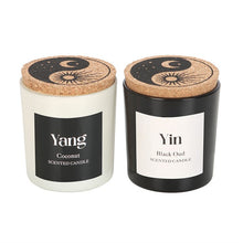 Load image into Gallery viewer, Set of 2 Yin Yang Black Oud and Coconut Candles
