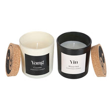 Load image into Gallery viewer, Set of 2 Yin Yang Black Oud and Coconut Candles
