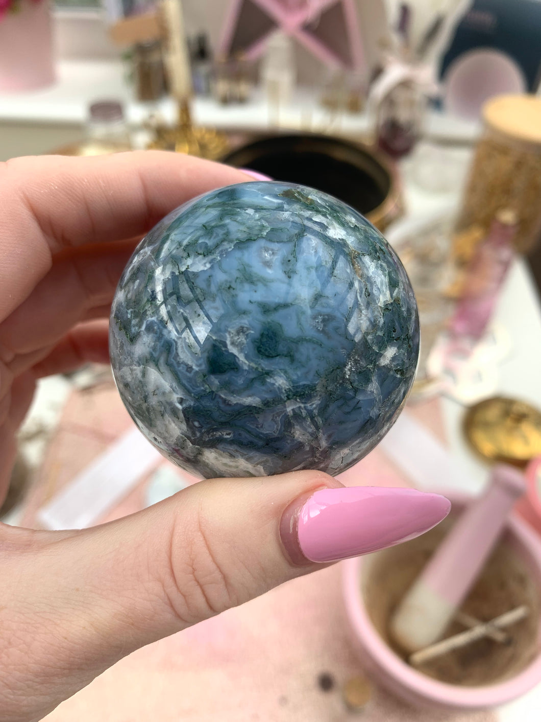 Moss Agate Sphere