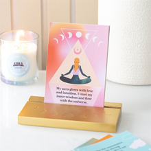 Load image into Gallery viewer, Aura Affirmation Cards with Wooden Stand
