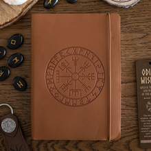 Load image into Gallery viewer, Viking Compass A5 Faux Leather Journal with Pen

