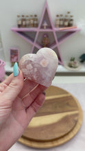 Load and play video in Gallery viewer, Flower Agate Heart
