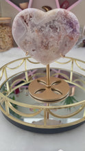Load and play video in Gallery viewer, Pink Amethyst heart #1

