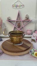 Load and play video in Gallery viewer, Brass cauldron / planter
