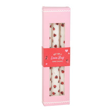 Load image into Gallery viewer, Set of 3 Love Bug Ladybird Taper Candles
