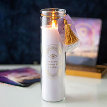 Load image into Gallery viewer, Blackberry Tube Candle with Amethyst Crystals
