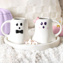 Load image into Gallery viewer, Mr and Mrs Boo Ghost Shaped Mug Set
