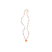 Load image into Gallery viewer, Orange Mushroom Beaded Pendant Necklace
