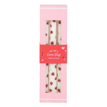 Load image into Gallery viewer, Set of 3 Love Bug Ladybird Taper Candles
