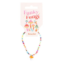 Load image into Gallery viewer, Orange Mushroom Beaded Charm Bracelet
