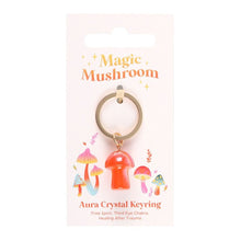 Load image into Gallery viewer, Orange Aura Crystal Mushroom Keyring
