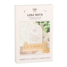 Load image into Gallery viewer, Luna Moth Affirmation Cards with Wooden Stand
