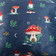 Load image into Gallery viewer, 35cm Square Gnome Print Cushion with Pom Poms
