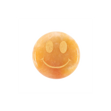 Load image into Gallery viewer, Be Brave Yellow Jade Happy Face Crystal
