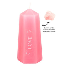 Load image into Gallery viewer, Love Crystal Candle with Rough Rose Quartz

