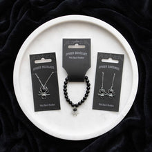 Load image into Gallery viewer, Black Obsidian Spider Threader Earrings
