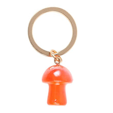 Load image into Gallery viewer, Orange Aura Crystal Mushroom Keyring
