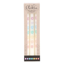 Load image into Gallery viewer, Set of 3 Chakra Balancing Taper Dinner Candles
