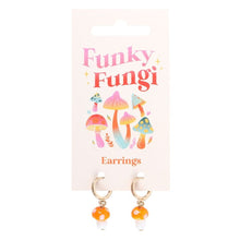 Load image into Gallery viewer, Orange Mushroom Dangle Earrings
