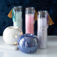 Load image into Gallery viewer, Blackberry Tube Candle with Amethyst Crystals
