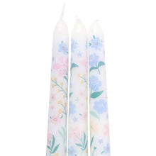 Load image into Gallery viewer, Set of 3 Ditsy Floral Taper Candles

