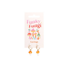 Load image into Gallery viewer, Orange Mushroom Dangle Earrings
