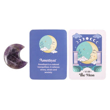 Load image into Gallery viewer, Amethyst Crystal Moon Keepsake Stone in a Box
