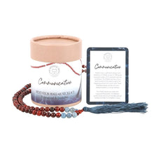 Load image into Gallery viewer, Communication Rosewood &amp; Sodalite Mallah Necklace
