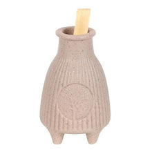Load image into Gallery viewer, Greige Ribbed Palo Santo Burner
