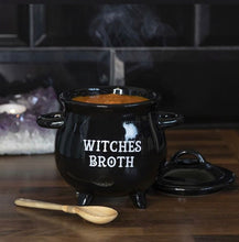 Load image into Gallery viewer, Witches Broth Cauldron Soup Bowl with Broom Spoon
