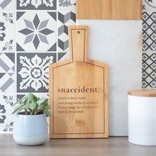 Load image into Gallery viewer, Snaccident Bamboo Serving Board
