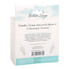 Load image into Gallery viewer, Set of 3 White Sage Smudge Wands
