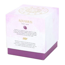 Load image into Gallery viewer, Aquarius Bergamot &amp; Mandarin Gemstone Zodiac Candle
