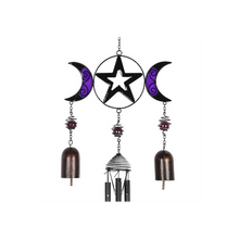 Load image into Gallery viewer, Triple Moon Windchime with Bells
