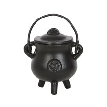 Load image into Gallery viewer, 7.5cm Smooth Cast Iron Cauldron with Pentagram
