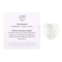 Load image into Gallery viewer, You Rock Clear Quartz Crystal Heart in a Bag
