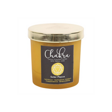 Load image into Gallery viewer, Solar Plexus Chakra Lemon Crystal Chip Candle
