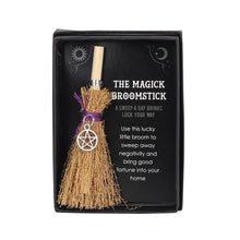 Load image into Gallery viewer, Pentagram Mini Magick Broomstick
