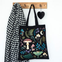 Load image into Gallery viewer, Dark Forest Print Cotton Tote Bag
