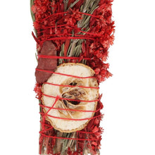 Load image into Gallery viewer, 6in Ritual Wand Smudge Stick with Rosemary, Sage and Red Jasper
