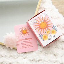 Load image into Gallery viewer, Rose Quartz Crystal Sun Keepsake Stone in a Box
