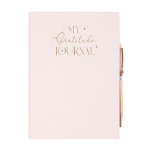 Load image into Gallery viewer, Gratitude Journal with Rose Quartz Pen
