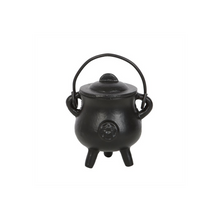 Load image into Gallery viewer, 7.5cm Smooth Cast Iron Cauldron with Pentagram
