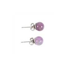 Load image into Gallery viewer, Amethyst Semi Precious Crystal Earrings
