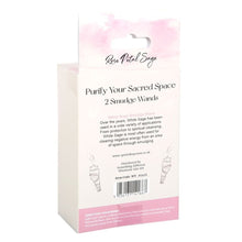 Load image into Gallery viewer, Set of 2 Rose Petal Sage Smudge Wands
